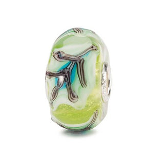 Trollbeads Green Leaf Glass Bead