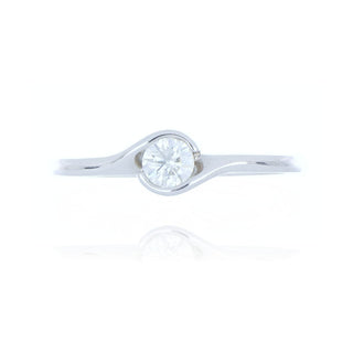 18ct White Gold 0.25ct Diamond Twist Solitaire