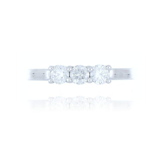 18ct White Gold 0.55ct Diamond 3 Stone Ring