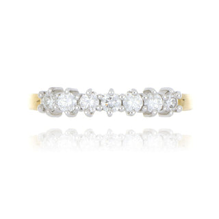 18ct Yellow Gold 0.34ct Diamond 7 Stone Ring