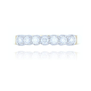 18ct Yellow Gold 0.30ct Diamond 7 Stone Ring