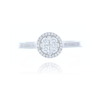 18ct White Gold 0.30ct Diamond Cluster Ring