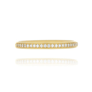 18ct Yellow Gold 0.09ct Diamond Half Eternity Ring