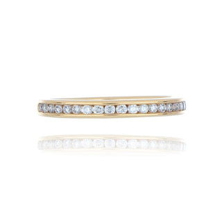 18ct Rose Gold Channel Set Diamond Half Eternity Ring