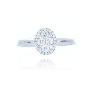 18ct White Gold 0.37ct Diamond Cluster Ring