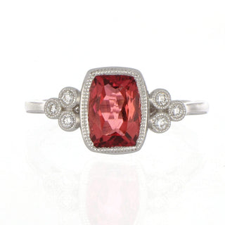 18ct White Gold 1.75ct Pink Tourmaline And Diamond Ring