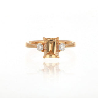 18ct Rose Gold 1.28ct Morganite And Diamond Ring