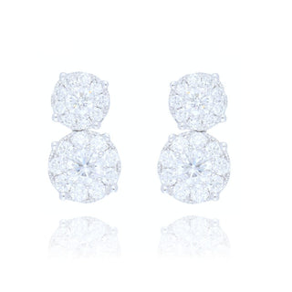 18ct White Gold 1.41ct Diamond Drop Earrings