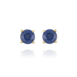 9ct Yellow Gold Sapphire Stud Earrings