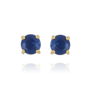 9ct Yellow Gold Sapphire Stud Earrings