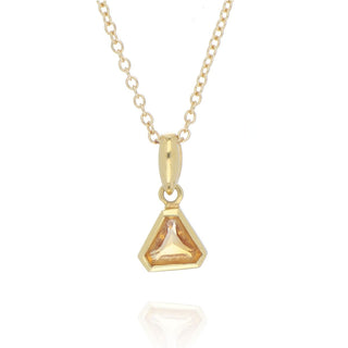 18ct Yellow Gold Trillion Cut Citrine Necklace