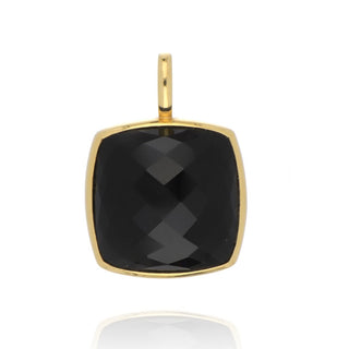 18ct Yellow Gold Large Onyx Pendant