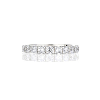 A&s Enchanted Collection 3mm Cubic Zirconia Silver Half Eternity Ring