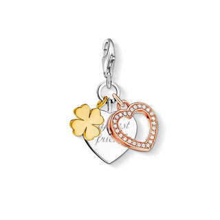 Thomas Sabo Silver, Rose And Yellow Gold Plated Best Friends Pendant