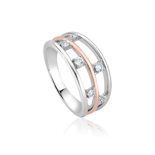 Clogau Silver Awyr Y Nos Topaz Ring - Size T