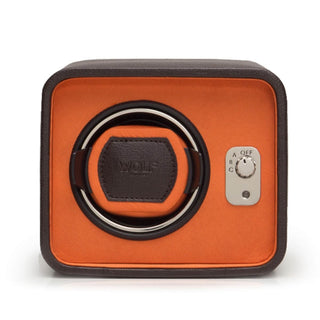 Wolf Windsor Single Watch Winder -  Brown And Orange