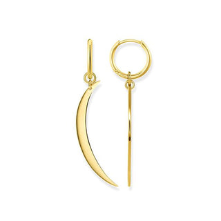 Thomas Sabo Yellow Gold Plated Moon Hoop Earrings