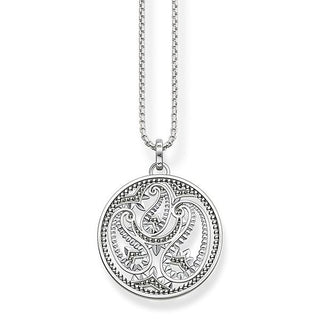 Thomas Sabo Silver Round Paisley Pendant Necklace