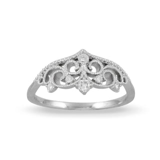 18ct White Gold Diamond Tiara Ring