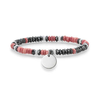 Thomas Sabo Silver, Jasper, White Agate And Hematin Love Bridge Bracelet - 16.5cm