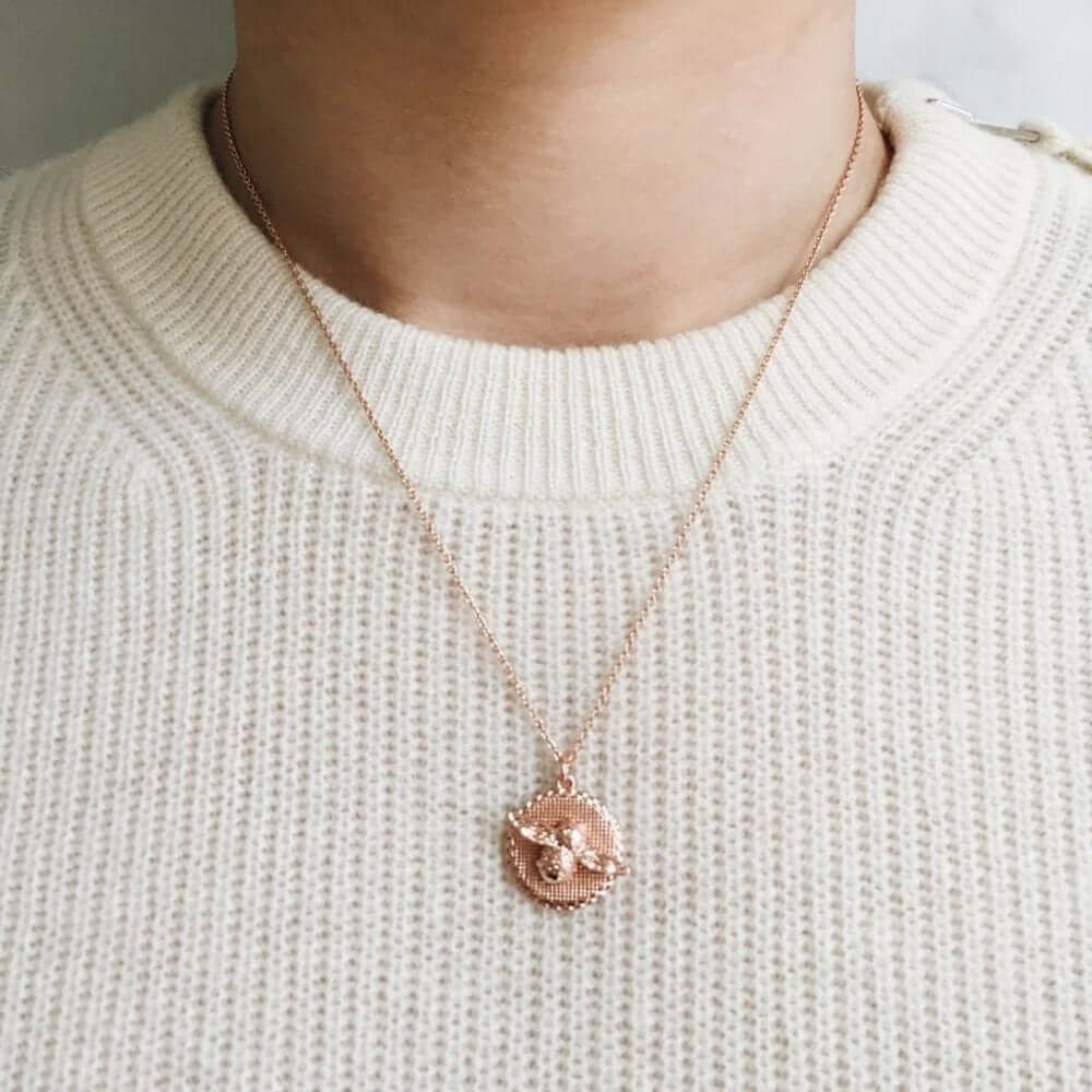 Olivia burton rose gold necklace new arrivals