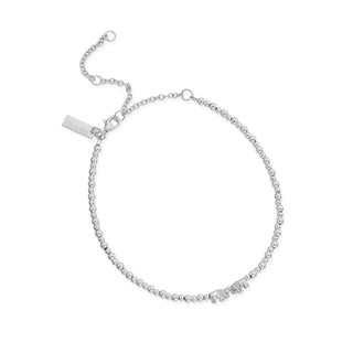 Chlobo Silver Lucky Elephants Anklet