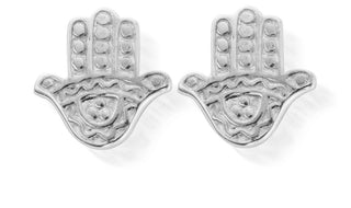 Chlobo Silver Hamsa Hand Stud Earrings