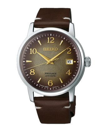 Seiko Presage Gents Limited Edition Automatic Watch With A Brown Leather Strap